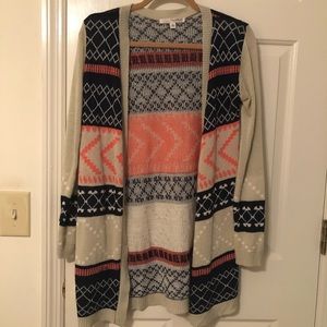 Multicolor long cardigan